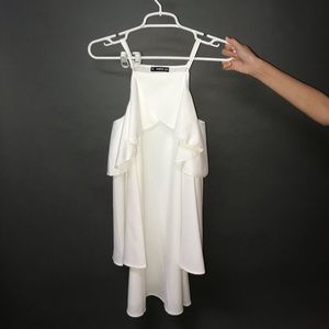 Beautiful silky white off the shoulder dress!